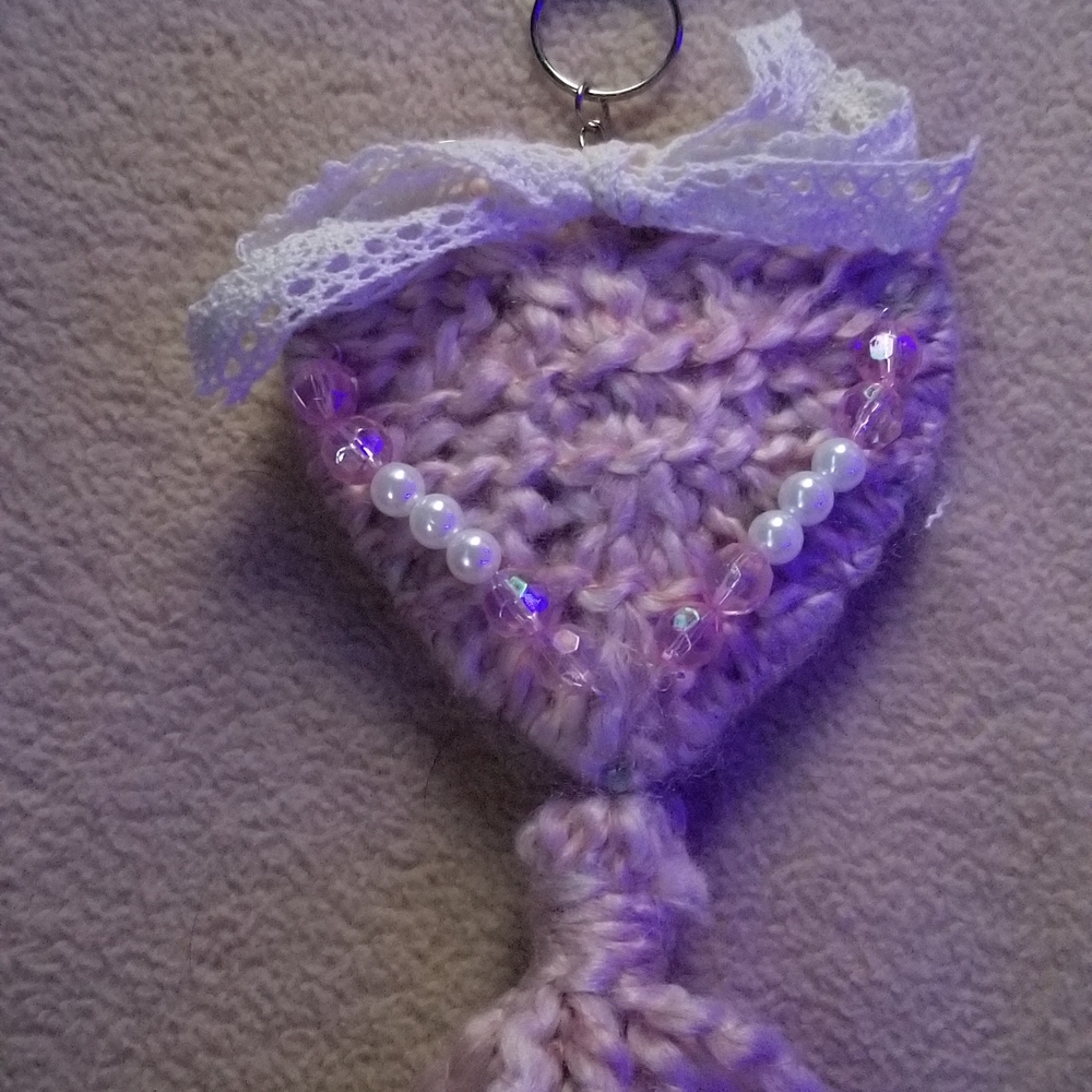 Handcrafted Purple Heart Key Holder